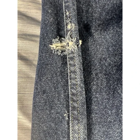 Wrangler Mens 33 Denim Jeans 965T1SL Distressed Light Wash Regular Fit - Picture 6 of 10